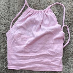 Pink halter top
